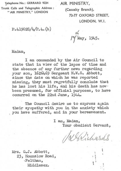 Abbott_Norman_William_Stanley_letter_17_May_1945